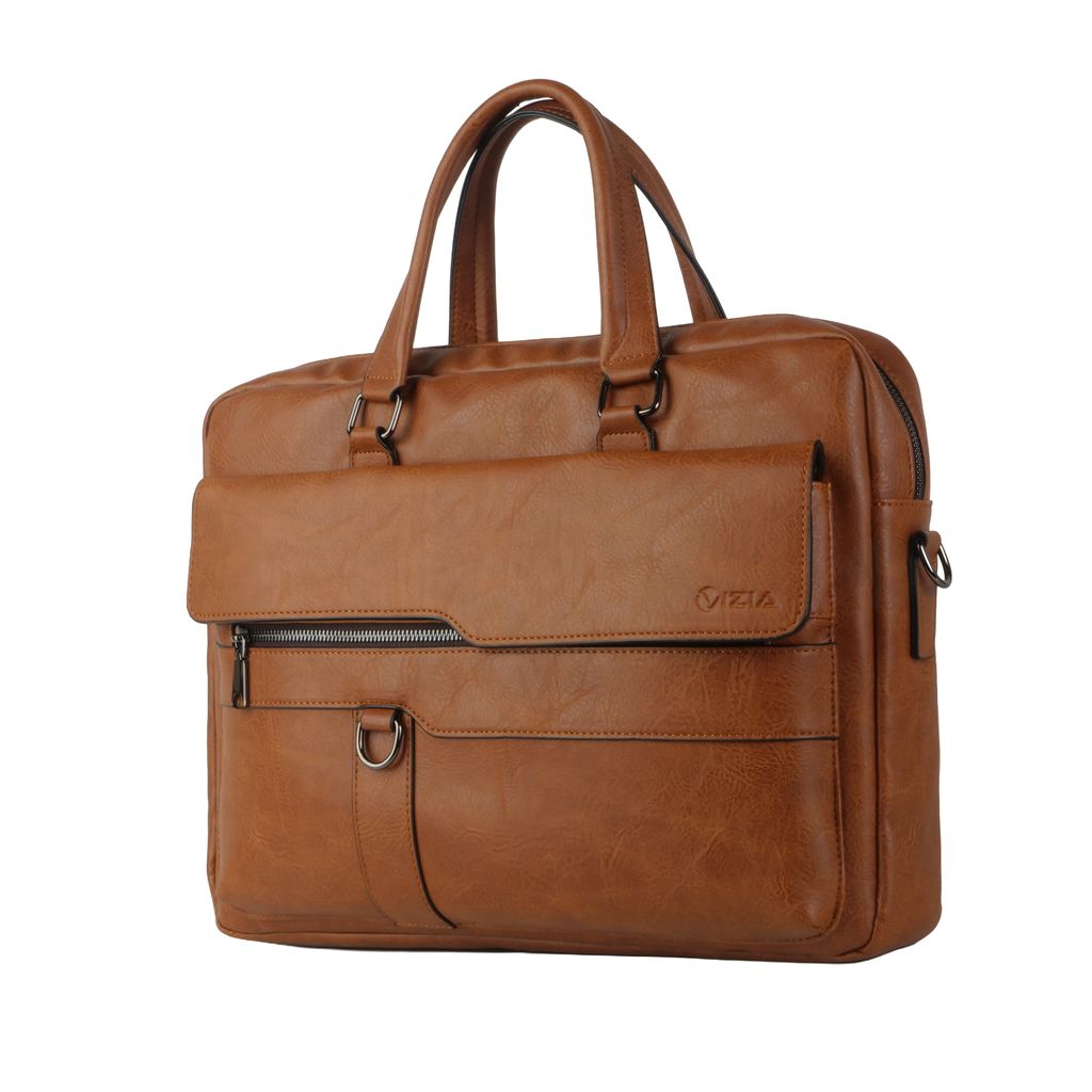 VIZIA leather laptop bag